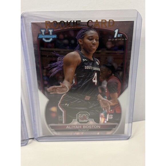 Caitlin Clark Aliyah Boston 2 Rookie Card Lot Indiana Fever WNBA #1 Draft Pick - Picture 3 of 4